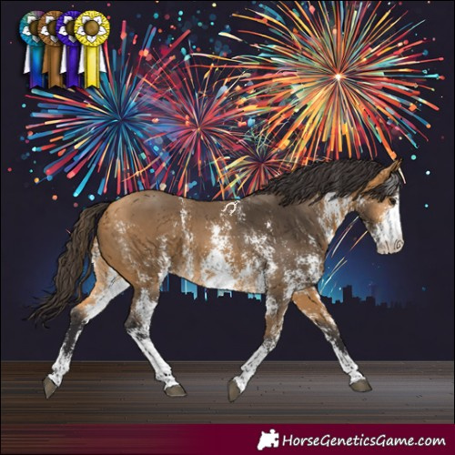 Horse Color:Buckskin Sabino 