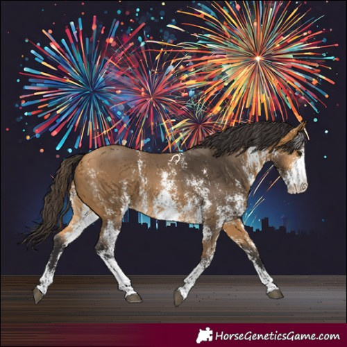 Horse Color:Buckskin Sabino 