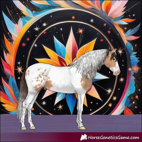Horse Color:Bay Dun Splash Tobiano Frame Blanket 