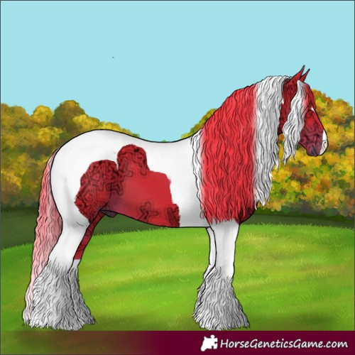 Horse Color:Watercolor Liver Chestnut Ice Tobiano 