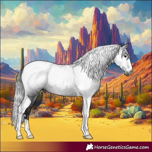 Horse Color:Gray Black Tobiano 