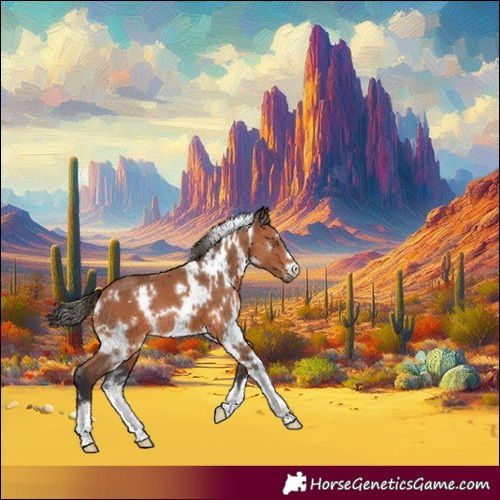 Horse Color:White Spotted Bay 