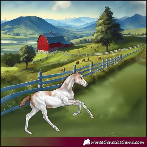Horse Color:White Spotted Chestnut Frame 