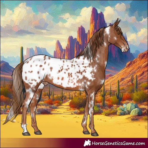 Horse Color:White Spotted Chestnut Appaloosa 