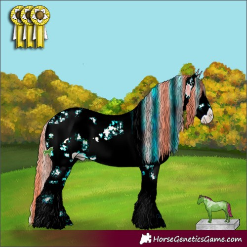 Horse Color:Watercolor Red Onyx Ice Sabino 