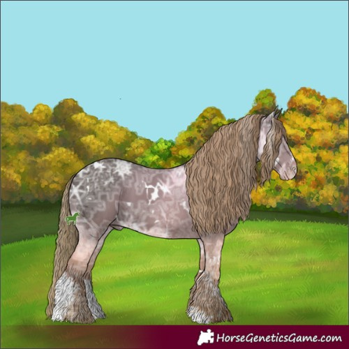 Horse Color:White Spotted Liver Chestnut Ice Sabino 