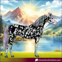 Horse Color:Watercolor Bay Roan Dun Appaloosa 