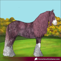 Horse Color:Watercolor Chestnut Ice Splash