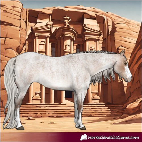 Horse Color:White Spotted Silver Brown Roan Dun 