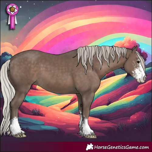 Horse Color:Silver Black Sabino 