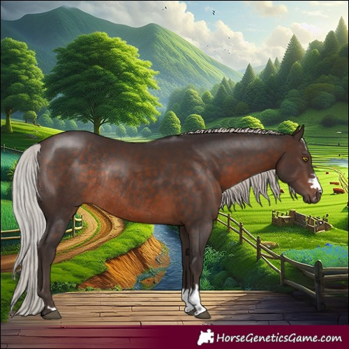 Horse Color:Silver Brown Rabicano 