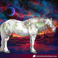 Horse Color:Nacre White Spotted Chocolate Silver Brown Chinchilla Ice Onyx Tobiano 