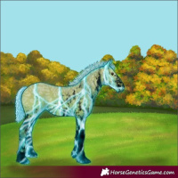 Horse Color:Void Thunderstruck Watercolor White Spotted Silver Bay Ice 