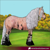 Horse Color:Void Watercolor White Spotted Silver Bay Ice