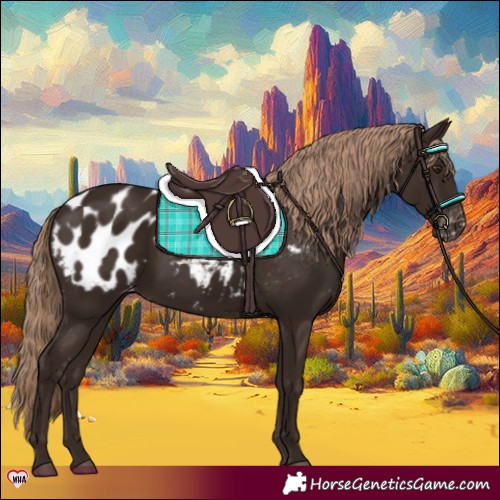 Horse Color:Liver Chestnut Appaloosa Rabicano