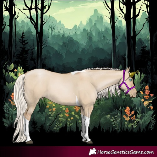 Horse Color:Silver Grullo Pearl Tobiano 