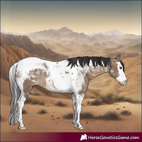 Horse Color:Bay Dun Splash Tobiano 