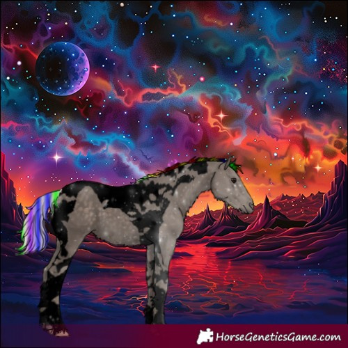 Horse Color:Void Painted Silver Black Tobiano 