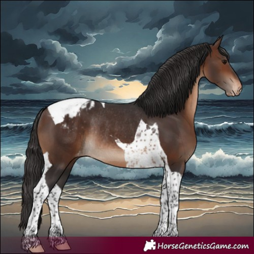 Horse Color:Brown Tobiano Blanket Rabicano 