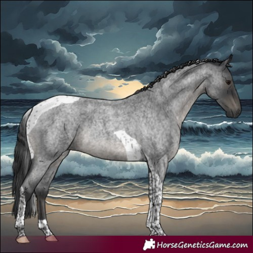 Horse Color:Blue Roan Tobiano Rabicano 