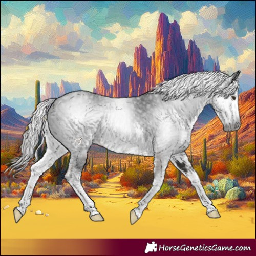 Horse Color:Gray White Spotted Liver Chestnut 
