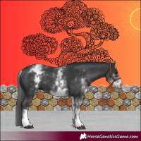 Horse Color:White Spotted Black 