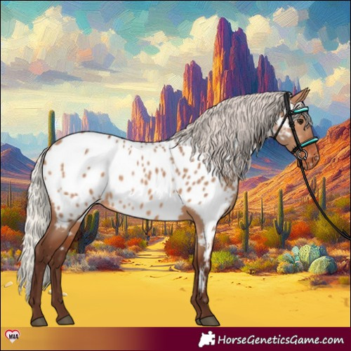 Horse Color:Silver Brown Dun Near Leopard