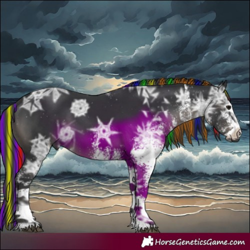 Horse Color:Painted White Spotted Black Ice 