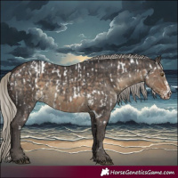 Horse Color:White Spotted Silver Brown Dun Mushroom Sabino Near Leopard Rabicano  and Silver Smoky Black Mushroom Sabino Rabicano 