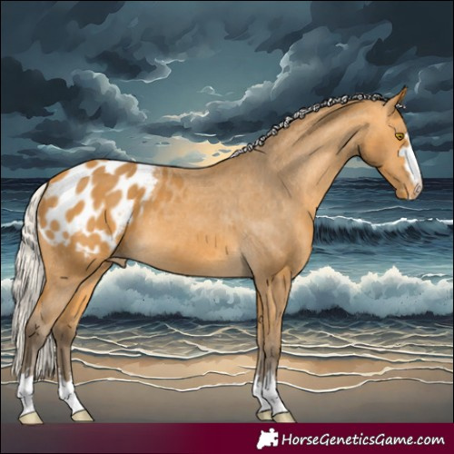 Horse Color:Silver Buckskin Blanket 