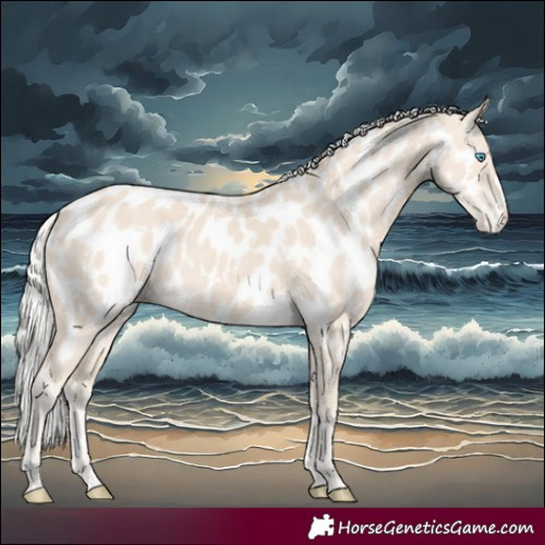 Horse Color:White Spotted Silver Smoky Creme Near Leopard 