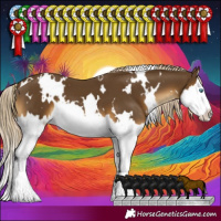 Horse Color:White Spotted Chocolate Palomino Mushroom Splash 