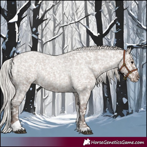 Horse Color:Silver Grullo Roan Tobiano Snowflake Varnish 