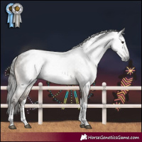 Horse Color:Gray Bay Dun Mushroom Tobiano Brindle 