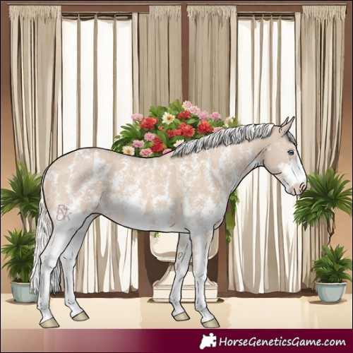 Horse Color:Cremello Sabino  and Cremello Sabino 
