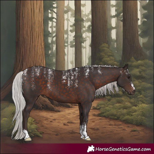 Horse Color:Powder White Silver Brown 