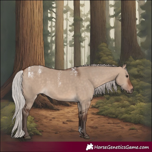 Horse Color:Powder White Silver Brown Dun 