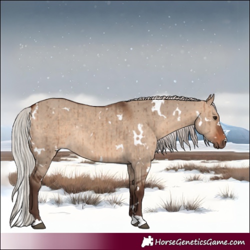 Horse Color:White Spotted Silver Brown Dun Rabicano Brindle 