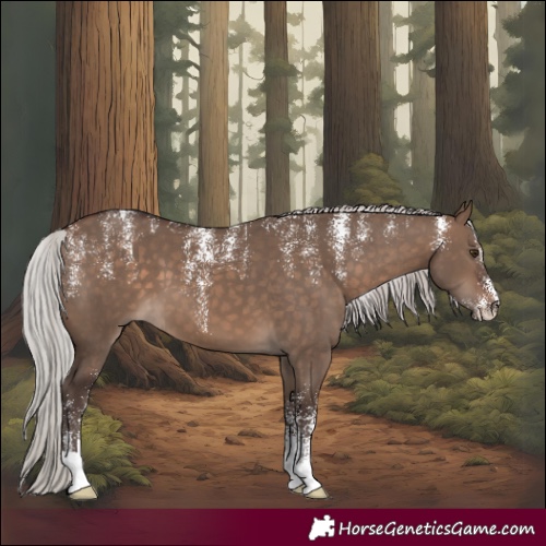 Horse Color:Powder White Silver Brown Dun 