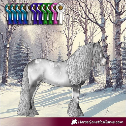Horse Color:White Spotted Silver Smoky Blue Onyx Chinchilla 