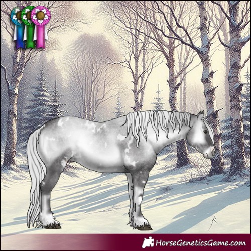 Horse Color:White Spotted Silver Smoky Blue Onyx Chinchilla 