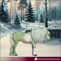 Horse Color:Watercolor White Spotted Silver Brown Dun Tobiano 