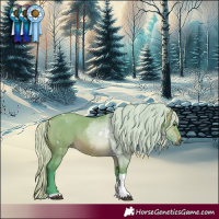 Horse Color:Watercolor White Spotted Silver Brown Dun Tobiano 