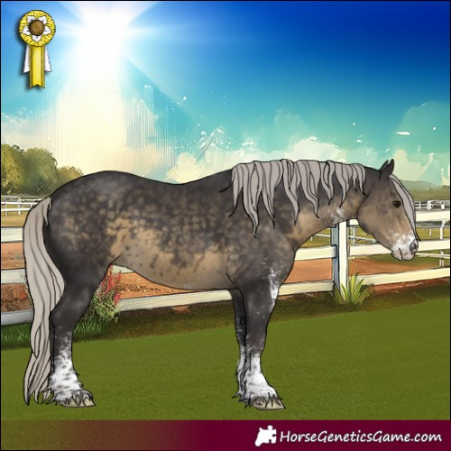 Horse Color:White Spotted Silver Smoky Black Mushroom 