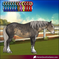 Horse Color:White Spotted Silver Smoky Black Mushroom 
