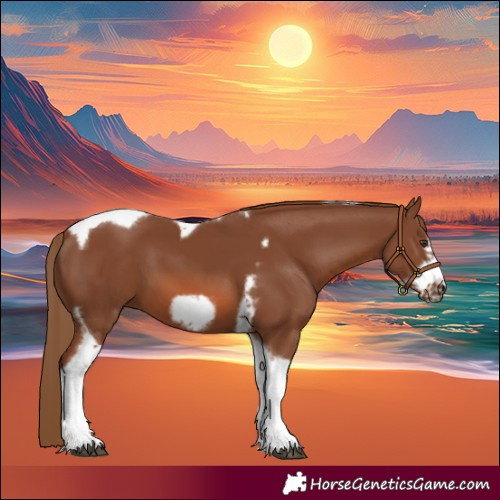 Horse Color:Chestnut Tobiano Frame 