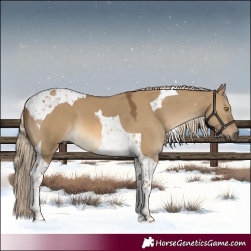 Horse Color:Chocolate Palomino Dun Tobiano 