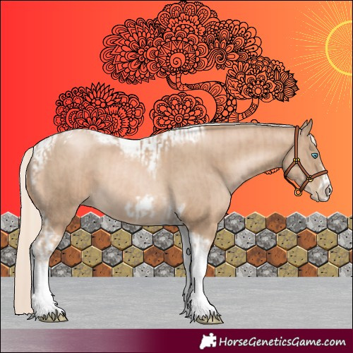 Horse Color:Chocolate Palomino Pearl Tobiano Frame and Chocolate Palomino Pearl Tobiano Frame