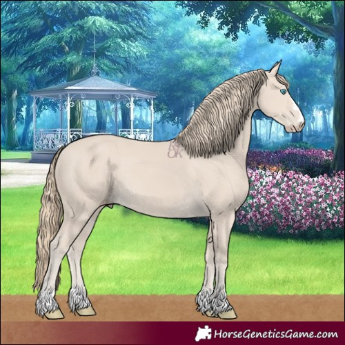 Horse Color:Smoky Creme Rabicano 