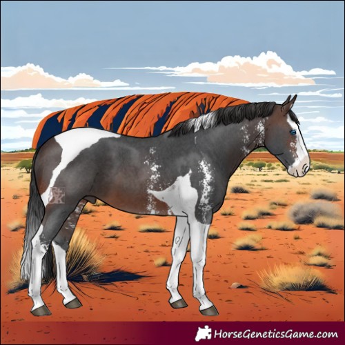 Horse Color:Brown Sabino Splash Tobiano 